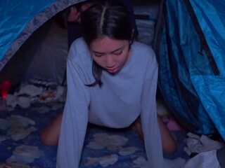Publik camping adult video in tent feat. bellamissu